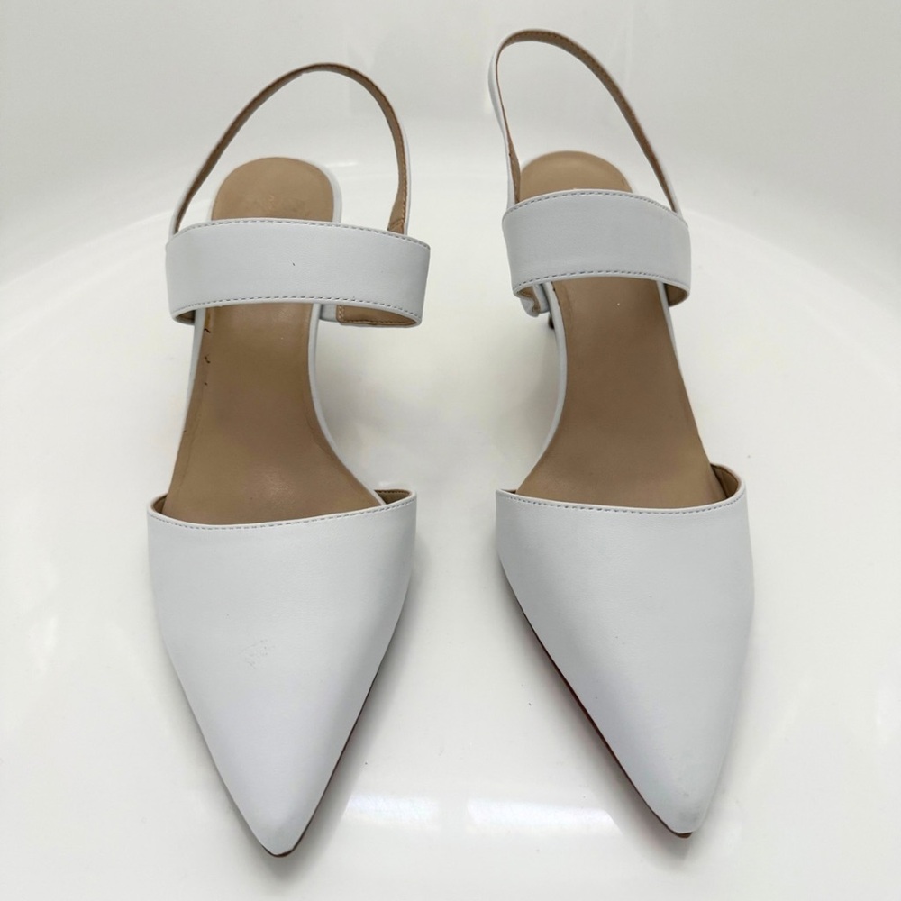 Ann Taylor White Slingback Heels New, never worn